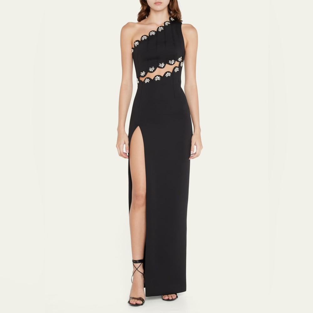 Rachel Gilbert Stella Scallop Cut-Out One Shoulder Embellished Gown AU1/US4 NWT - Picture 1 of 2